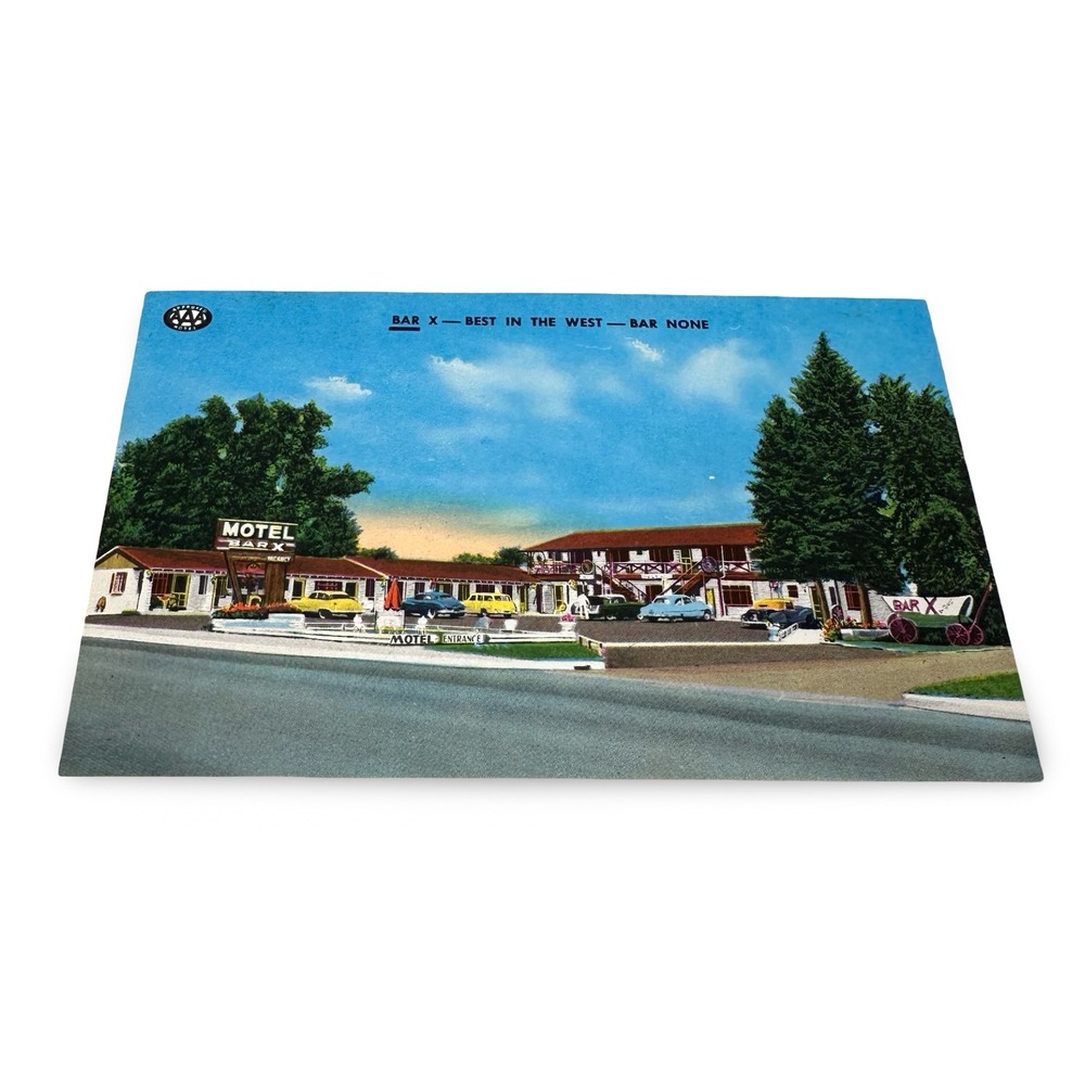 Vintage Motel Bar X Denver Colorado Unused Postcard W Colfax Ave AAA K7718